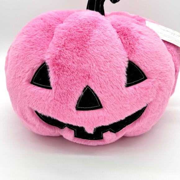 2 Cupcakes & Cashmere Pink & Rosette 3D Koda Jack O Lantern Pumpkin Pillow Set - Picture 4 of 8